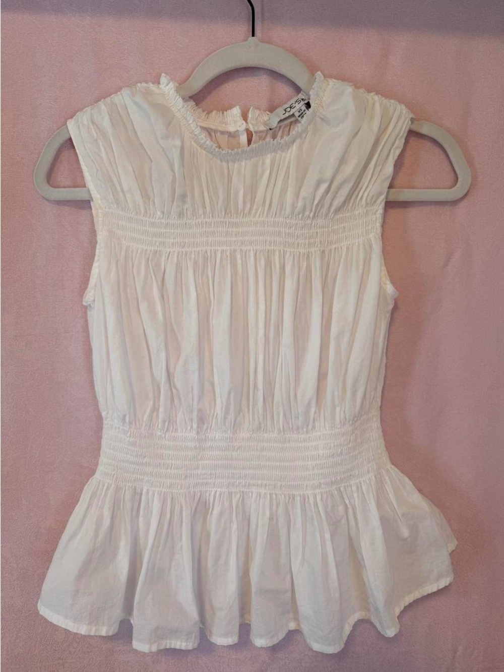 Lightweight White Sleeveless Peplum Top - Brand: Joes from Nordstrom Rack